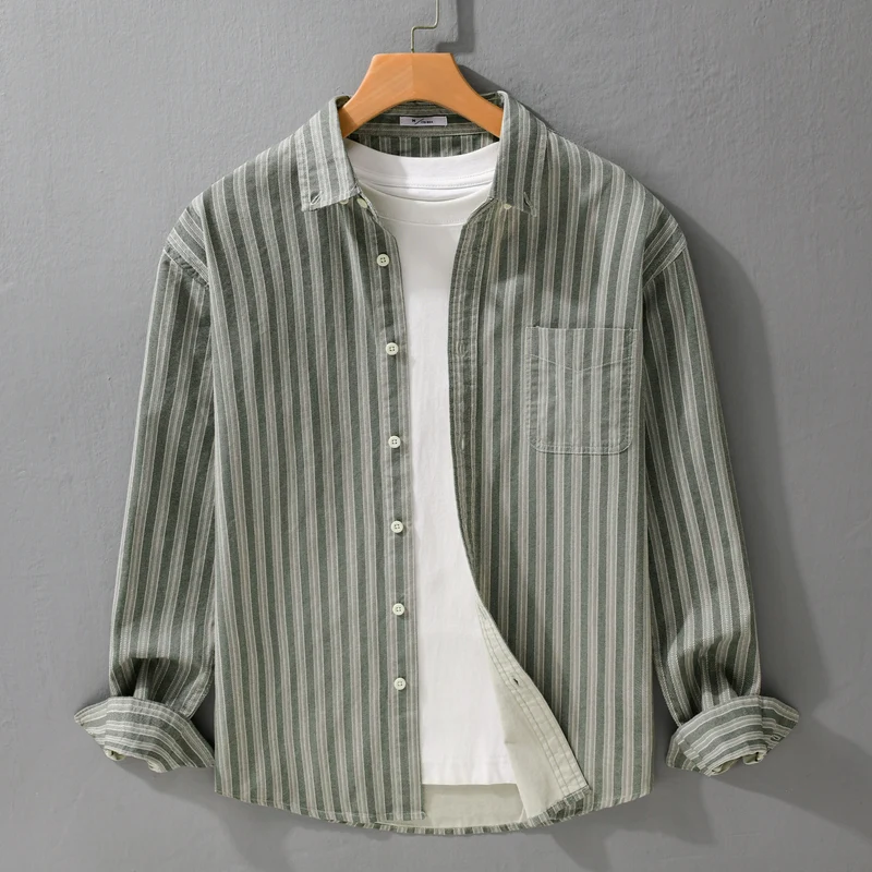 Herren Hemd mit Button-Down-Kragen aus atmungsaktivem Leinen-Baumwollmix in Relaxed-Passform Drune