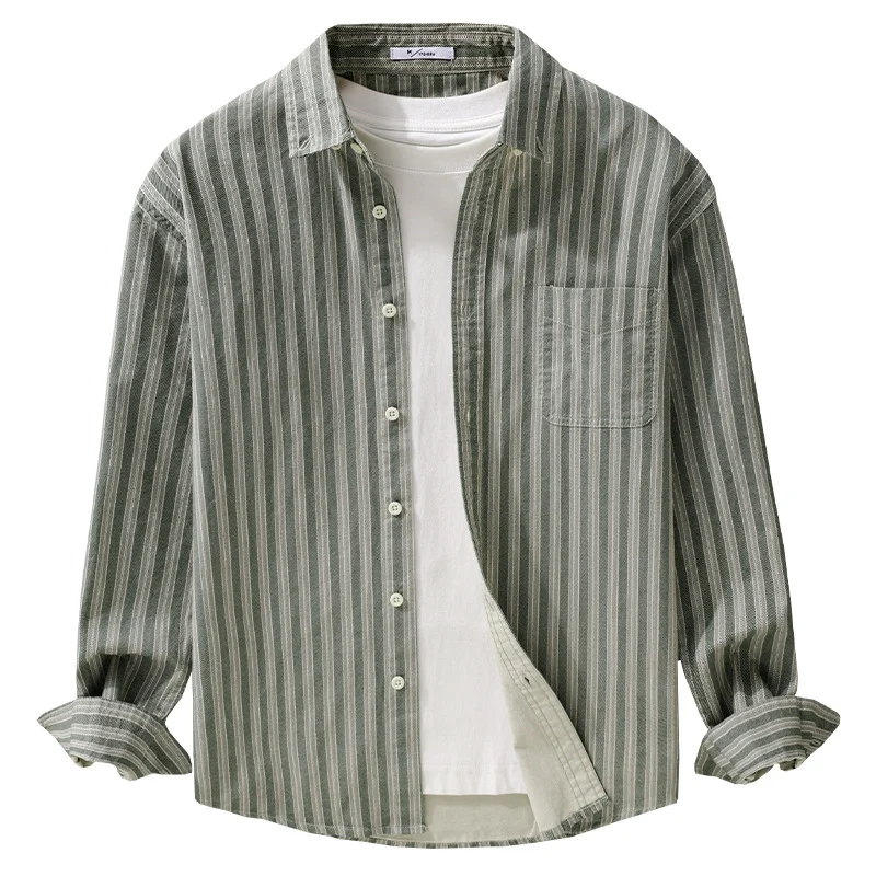 Herren Hemd mit Button-Down-Kragen aus atmungsaktivem Leinen-Baumwollmix in Relaxed-Passform Drune