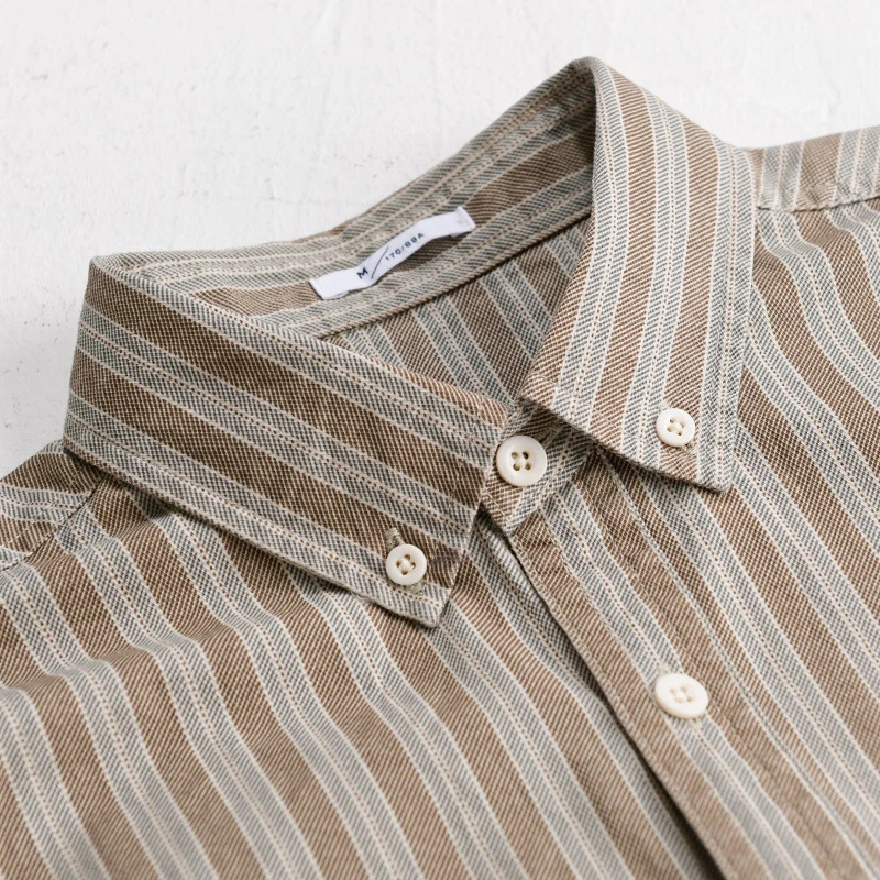Herren Hemd mit Button-Down-Kragen aus atmungsaktivem Leinen-Baumwollmix in Relaxed-Passform Drune