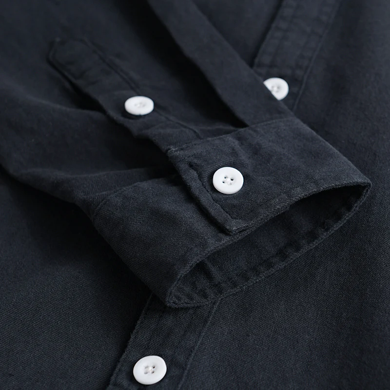 Herren Freizeit-Hemdjacke aus schwerem Baumwoll-Twill mit Kentkragen und aufgesetzter Brusttasche Drune