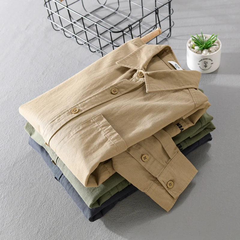 Herren Field-Overshirt aus robustem Baumwoll-Twill mit asymmetrischen Taschen Drune