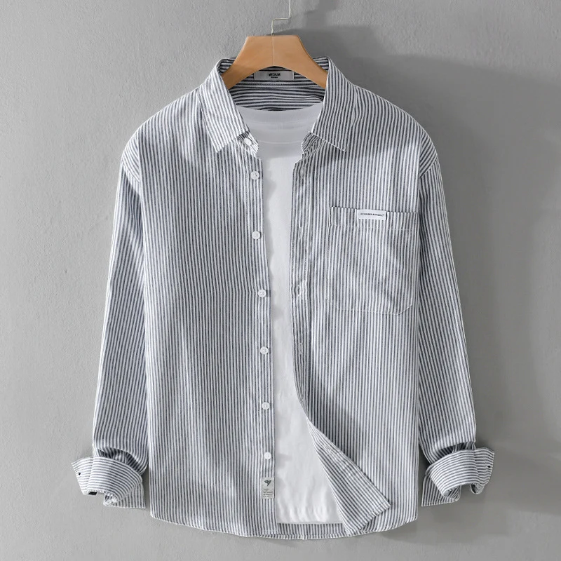 Herren Feines Cordhemd im Overshirt‑Stil mit Brusttasche, Relaxed Fit und feiner Wellenstruktur Drune