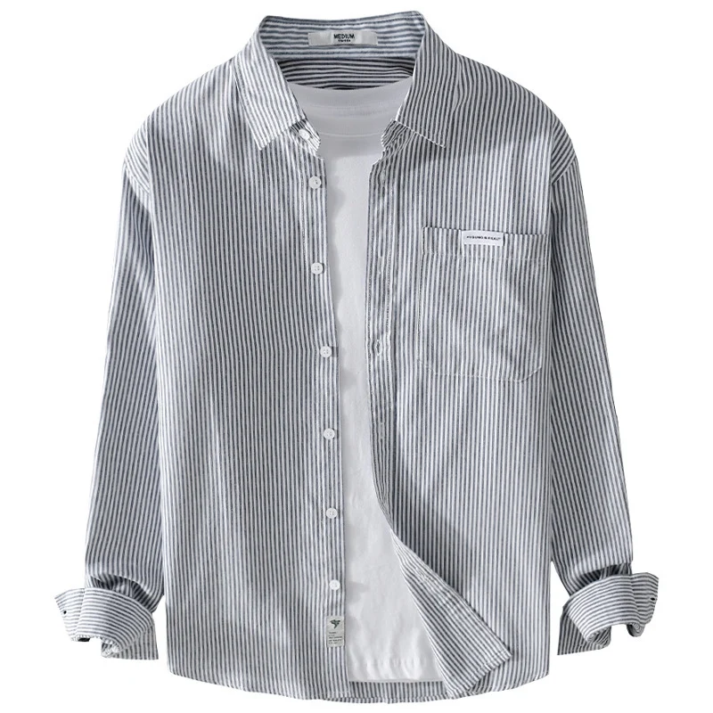 Herren Feines Cordhemd im Overshirt‑Stil mit Brusttasche, Relaxed Fit und feiner Wellenstruktur Drune