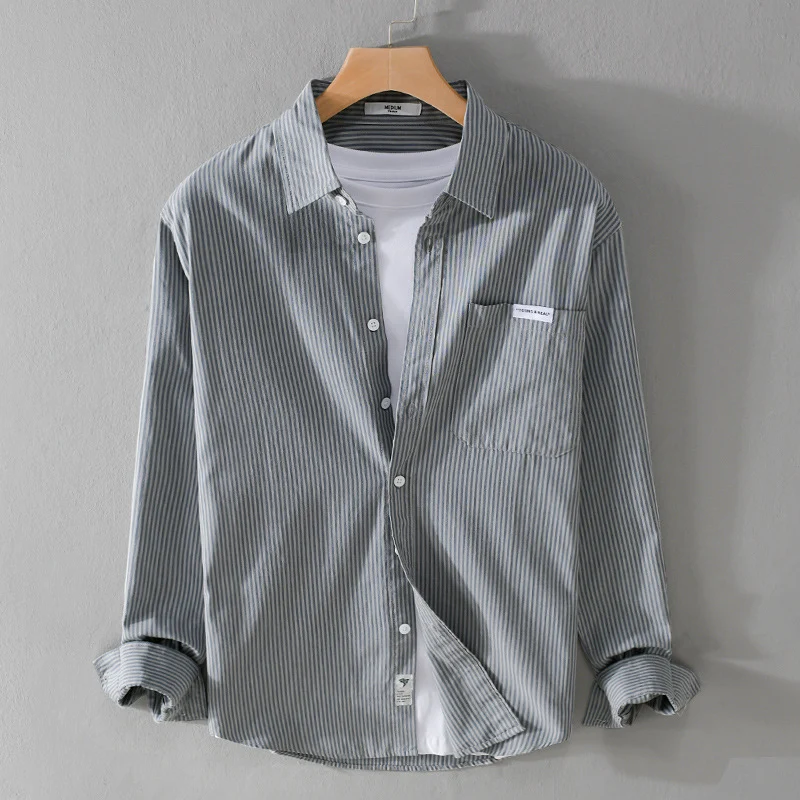Herren Feines Cordhemd im Overshirt‑Stil mit Brusttasche, Relaxed Fit und feiner Wellenstruktur Drune