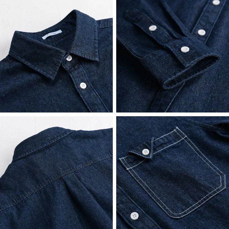Herren Denim-Overshirt im Hemdjacken-Stil mit aufgesetzter Brusttasche und Relaxed-Fit Drune