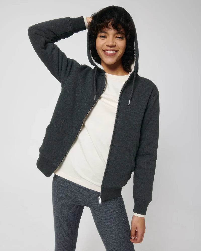 Sweatshirt zippbar Bio-Baumwolle Stanley/Stella Hygger zum Personalisieren