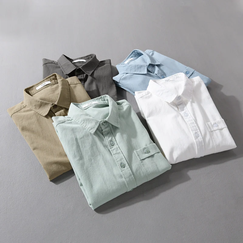 Herren Casual-Layering Hemdjacke aus leichtem Baumwoll-Twill mit aufgesetzter Brusttasche Drune