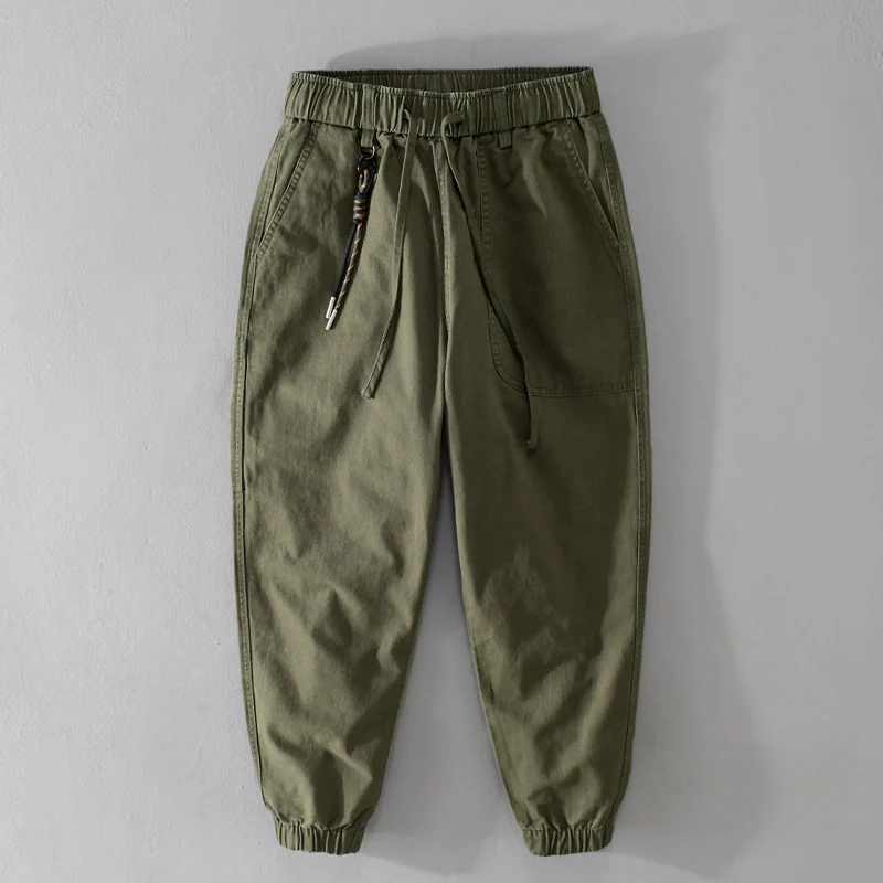 Herren Cargo-Joggerhose mit elastischem Bund und Bündchen Drune