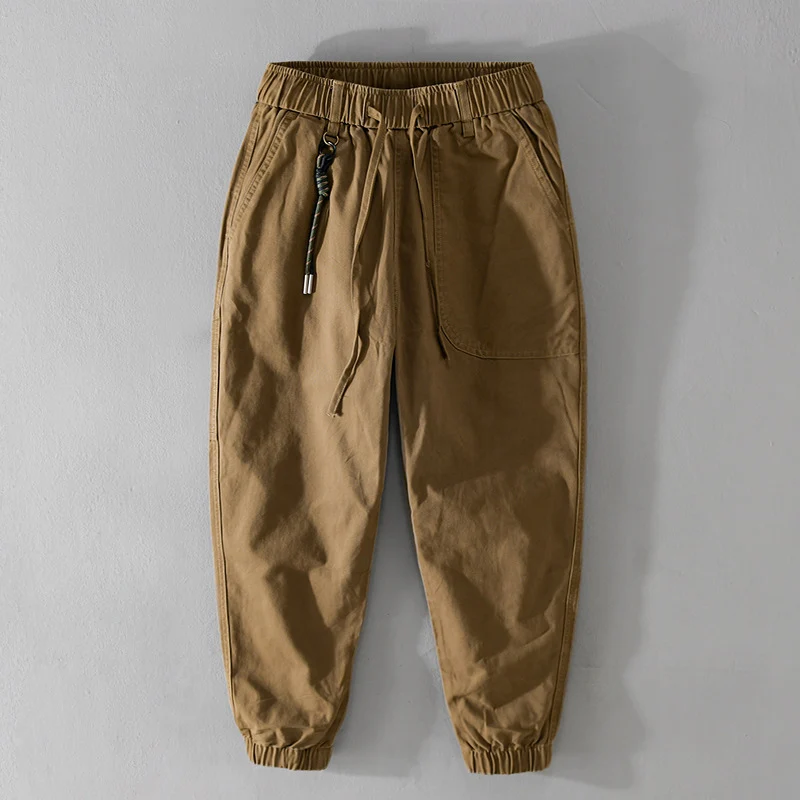 Herren Cargo-Joggerhose mit elastischem Bund und Bündchen Drune