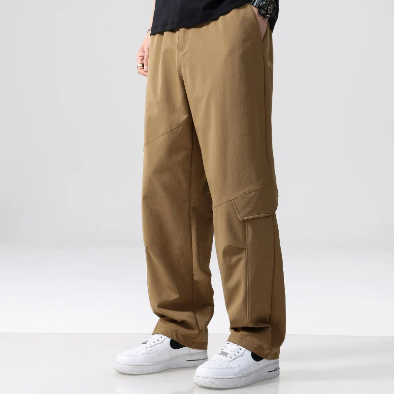 Herren Cargo-Hose im Utility-Look mit Relaxed-Fit, Mehrfach-Beintaschen und elastischem Bund Drune