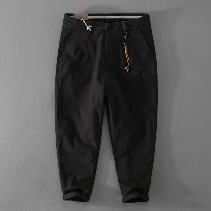 Herren Baumwoll‑Twill Chino im Relaxed‑Tapered Schnitt mit Kordelzugbund und aufgesetzten Taschen Drune