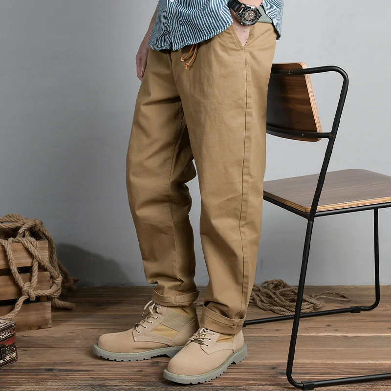 Herren Baumwoll‑Twill Chino im Relaxed‑Tapered Schnitt mit Kordelzugbund und aufgesetzten Taschen Drune