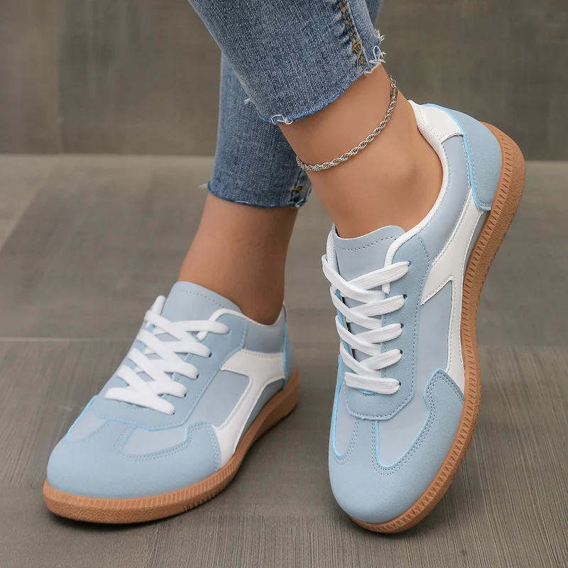 Damen Retro-Sneaker mit Gumsohle und gepolsterter Innensohle Drune