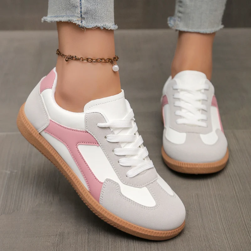 Damen Retro-Sneaker mit Gumsohle und gepolsterter Innensohle Drune