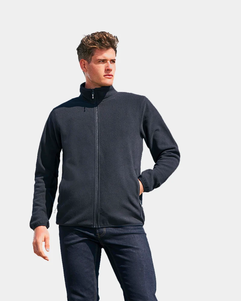 Personalisierbare Herren-Mikrofleecejacke aus recyceltem Material