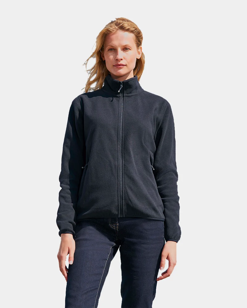 Recycelte Damen-Mikrofleecejacke zum Personalisieren