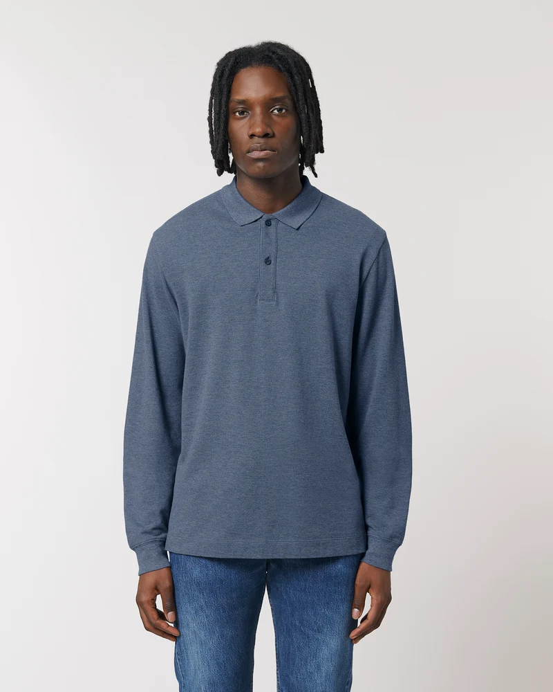 Personalisierbares Unisex-Polo mit langen Ärmeln