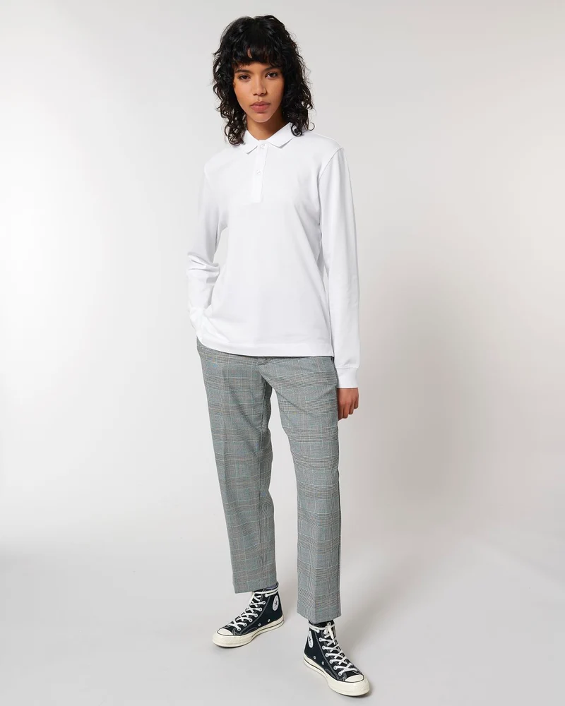 Personalisierbares Unisex-Polo mit langen Ärmeln
