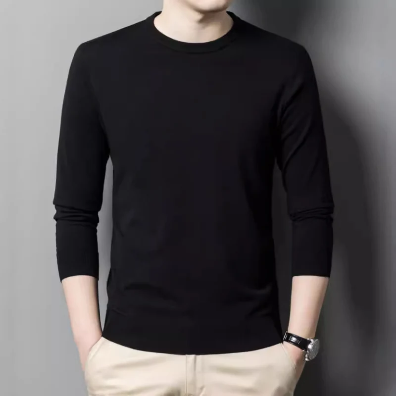 Herren Luxuriöser Rundhals Pullover aus feiner Merinowolle Drune