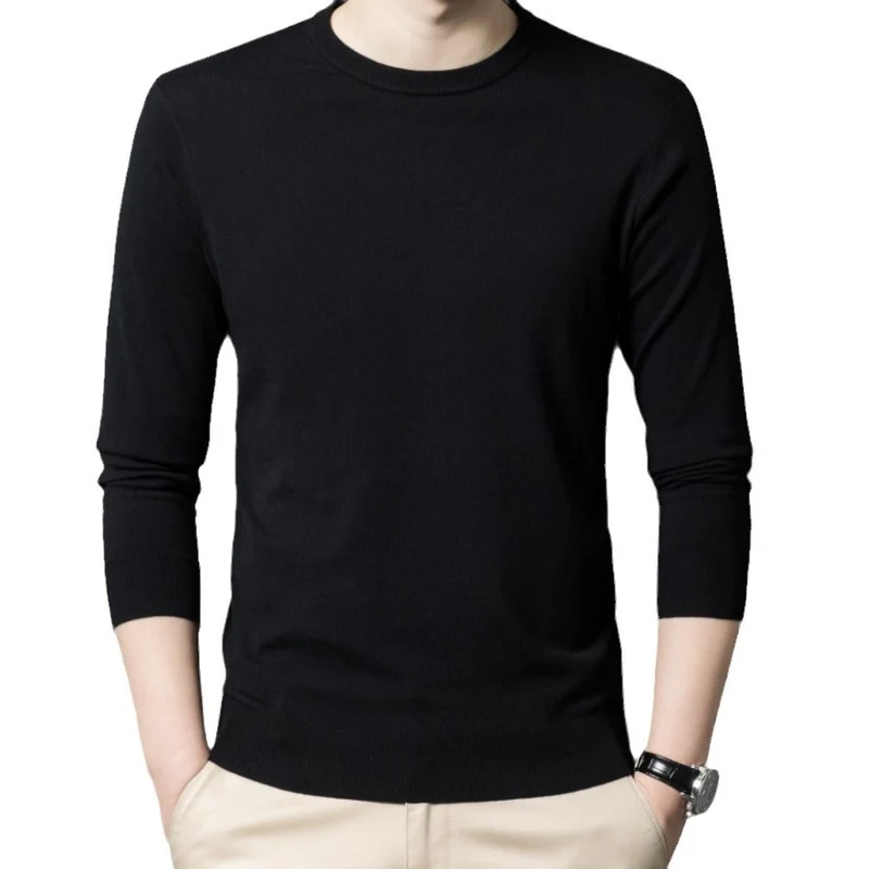 Herren Luxuriöser Rundhals Pullover aus feiner Merinowolle Drune