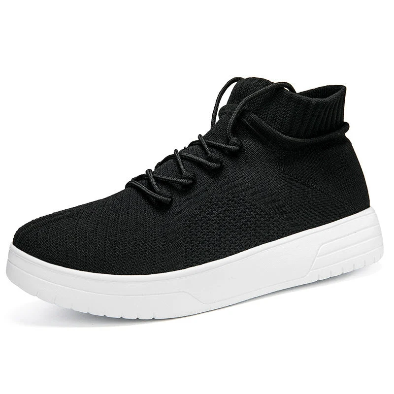 Damen Hohe Sneaker aus atmungsaktivem Strickmaterial Drune