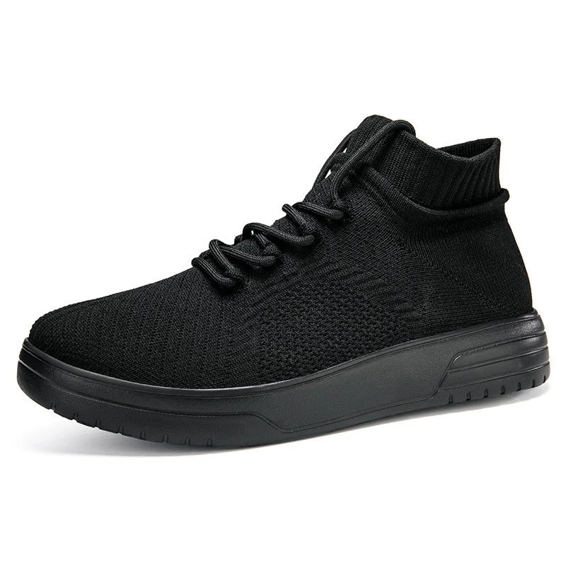 Damen Hohe Sneaker aus atmungsaktivem Strickmaterial Drune
