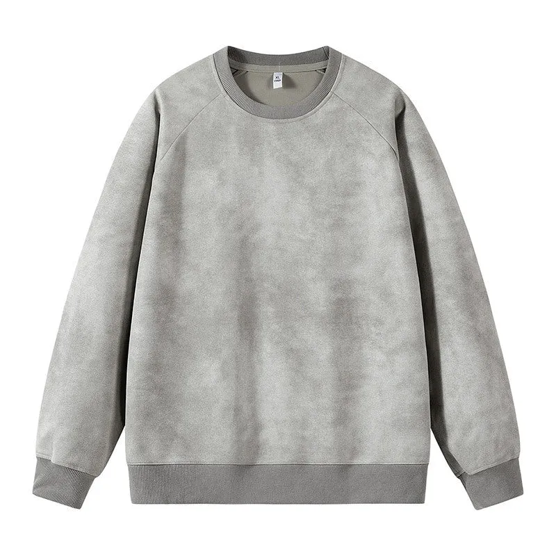 Herren Oversized Sweatshirt mit gebürstetem Fleece-Innenfutter und Vintage-Waschung Drune