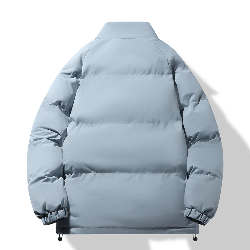 Herren Modische Thermo‑Wattierte Kurzjacke im Boxy‑Schnitt mit Rippenkragen Drune