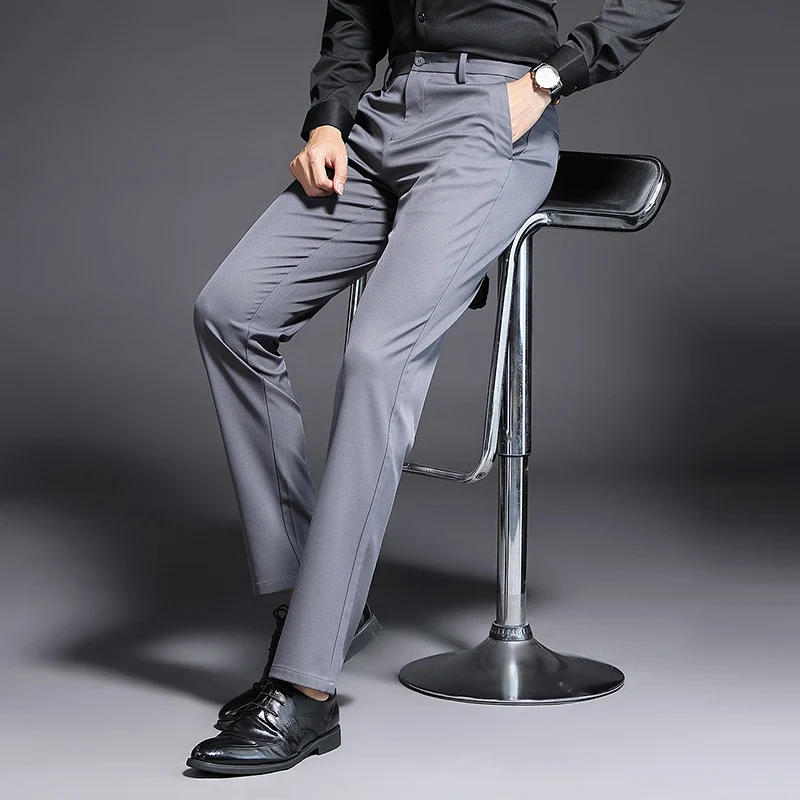 Herren Modern geschnittene Business‑Hose mit Bügelfalte, Stretch und Pflegeleichtem Mischgewebe Drune
