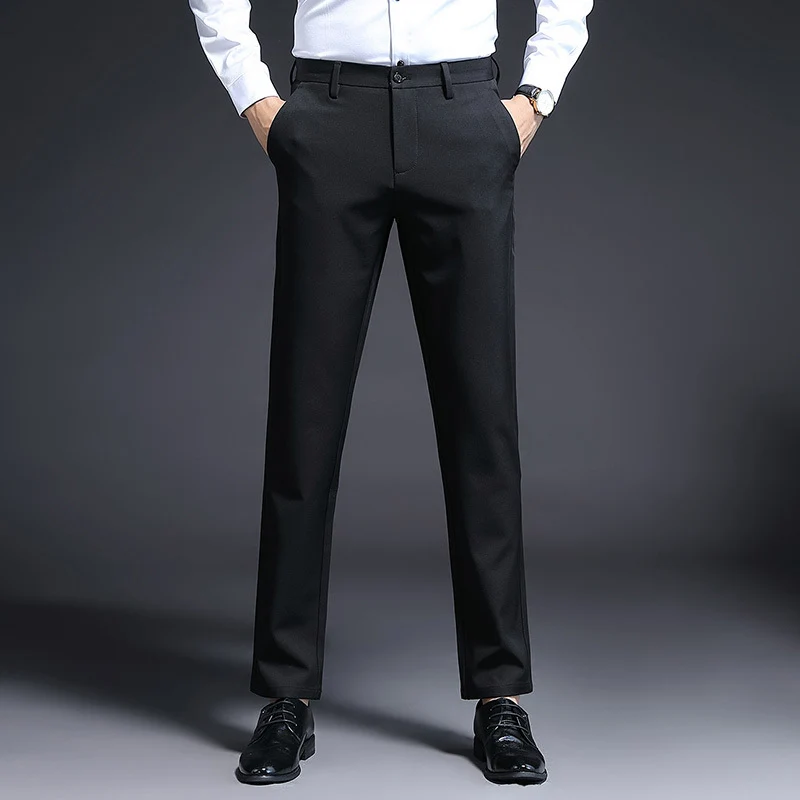 Herren Modern geschnittene Business‑Hose mit Bügelfalte, Stretch und Pflegeleichtem Mischgewebe Drune