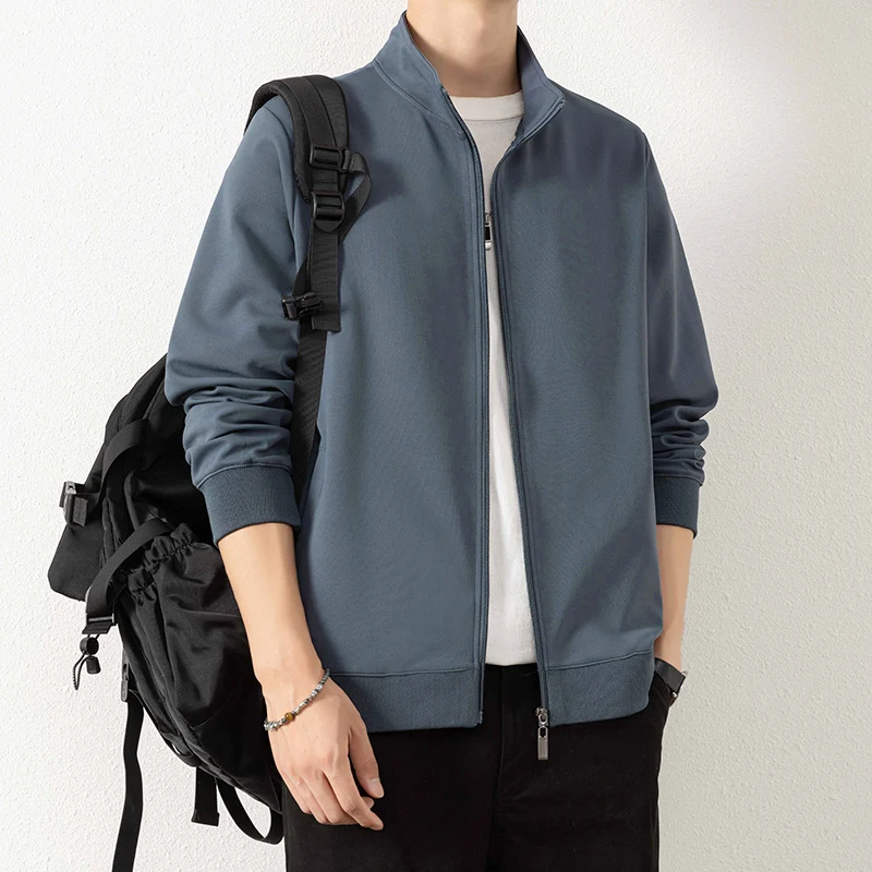Herren Minimalistische Zip‑Blousonjacke aus technischem Stretchmaterial mit Stehkragen Drune