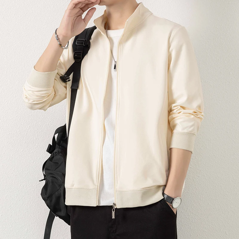 Herren Minimalistische Zip‑Blousonjacke aus technischem Stretchmaterial mit Stehkragen Drune