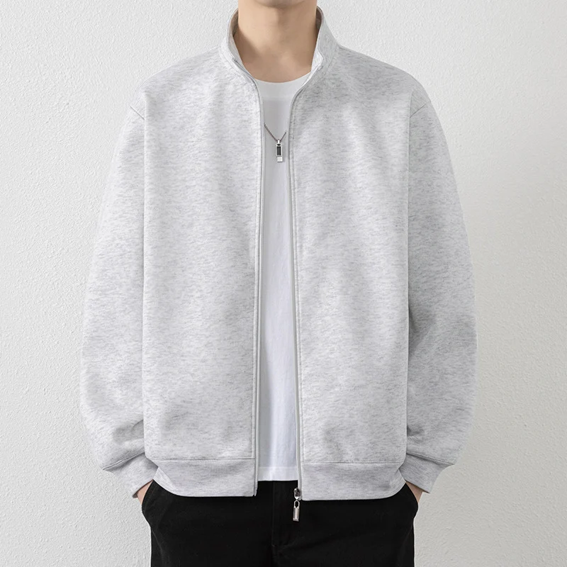 Herren Minimalistische Zip‑Blousonjacke aus technischem Stretchmaterial mit Stehkragen Drune