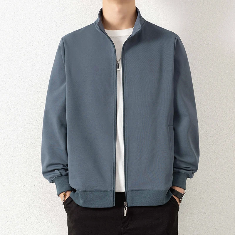 Herren Minimalistische Zip‑Blousonjacke aus technischem Stretchmaterial mit Stehkragen Drune