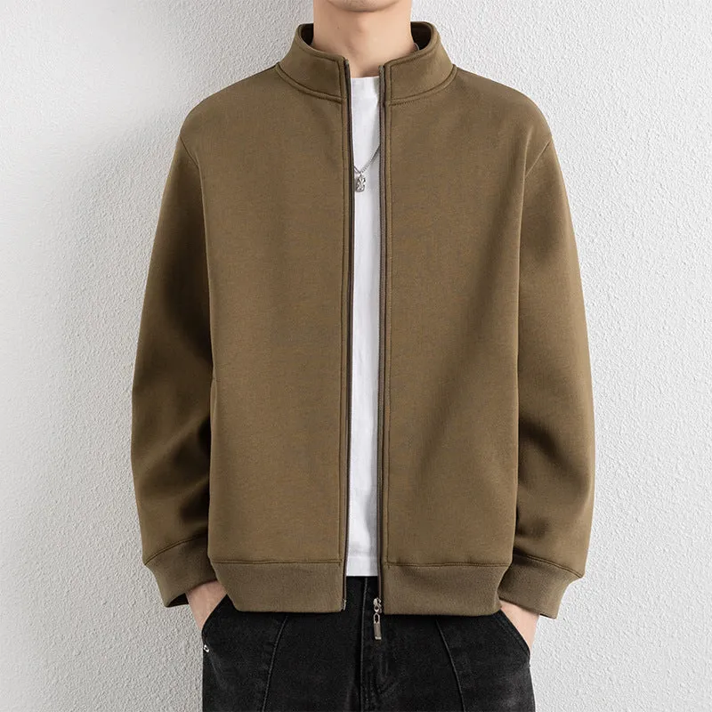 Herren Minimalistische Zip‑Blousonjacke aus technischem Stretchmaterial mit Stehkragen Drune
