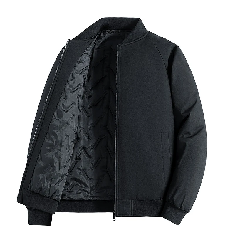 Herren Minimalistische Tech-Bomberjacke mit thermoisolierter Stepp-Innenlage und verdecktem Reißverschluss Drune