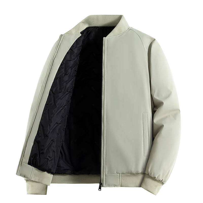 Herren Minimalistische Tech-Bomberjacke mit thermoisolierter Stepp-Innenlage und verdecktem Reißverschluss Drune