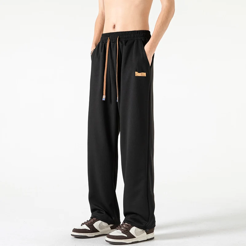 Herren Lounge-Jogginghose im Oversize-Straßenstil mit extra weitem Bein und Kordelzug Drune