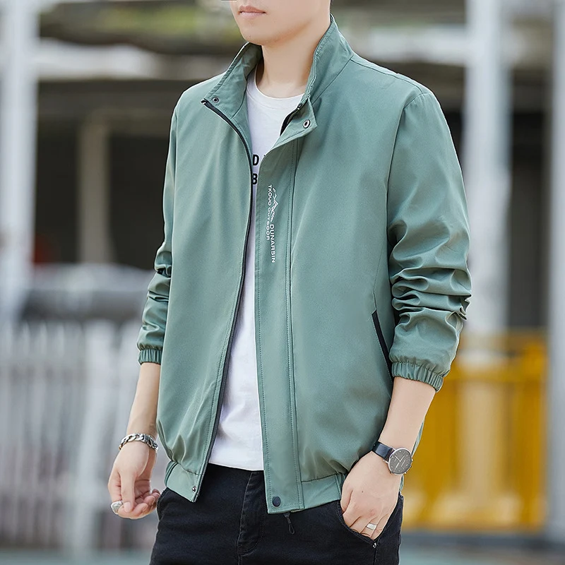 Herren Leichte wasserabweisende Kapuzenjacke im Urban-Minimalstil mit Reißverschluss Drune