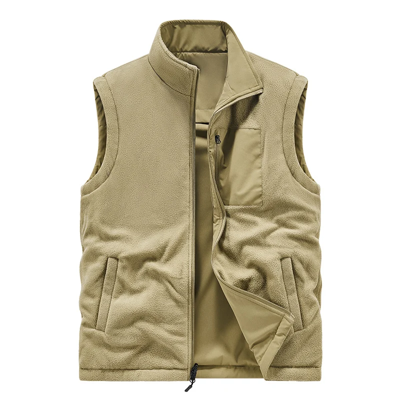 Herren Leichte technische Outdoor‑Weste mit Stehkragen, Netzfutter und Reißverschlusstaschen Drune