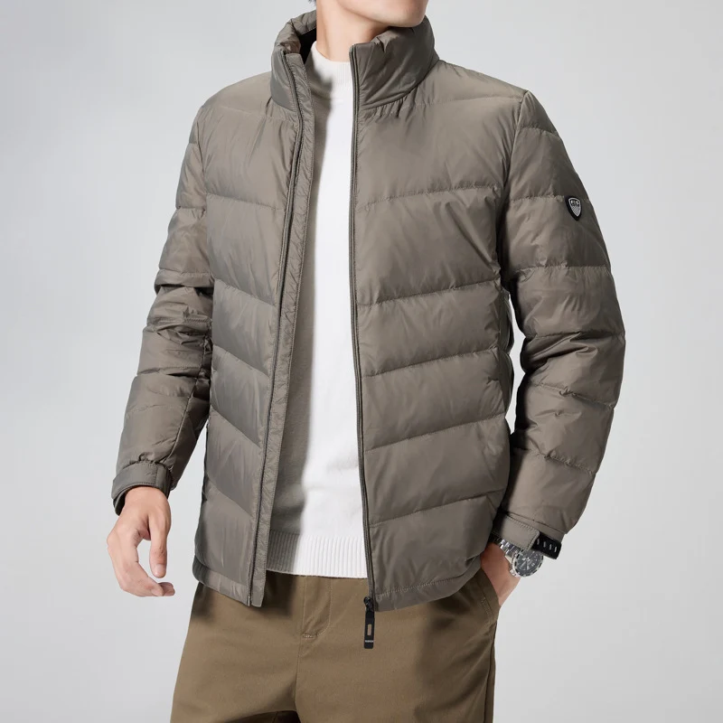 Herren Leichte gesteppte Thermojacke mit Stehkragen und winddichter Isolierung Drune