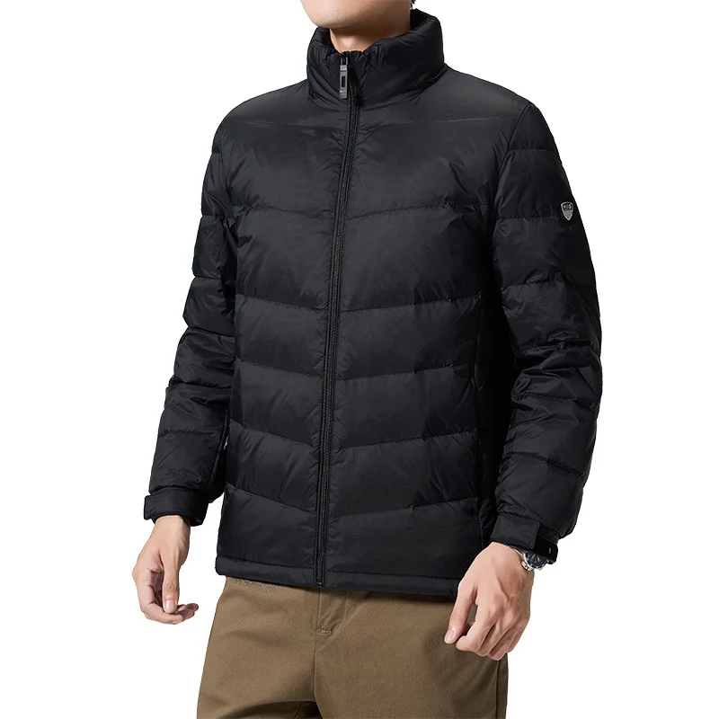 Herren Leichte gesteppte Thermojacke mit Stehkragen und winddichter Isolierung Drune
