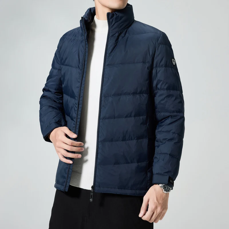 Herren Leichte gesteppte Thermojacke mit Stehkragen und winddichter Isolierung Drune