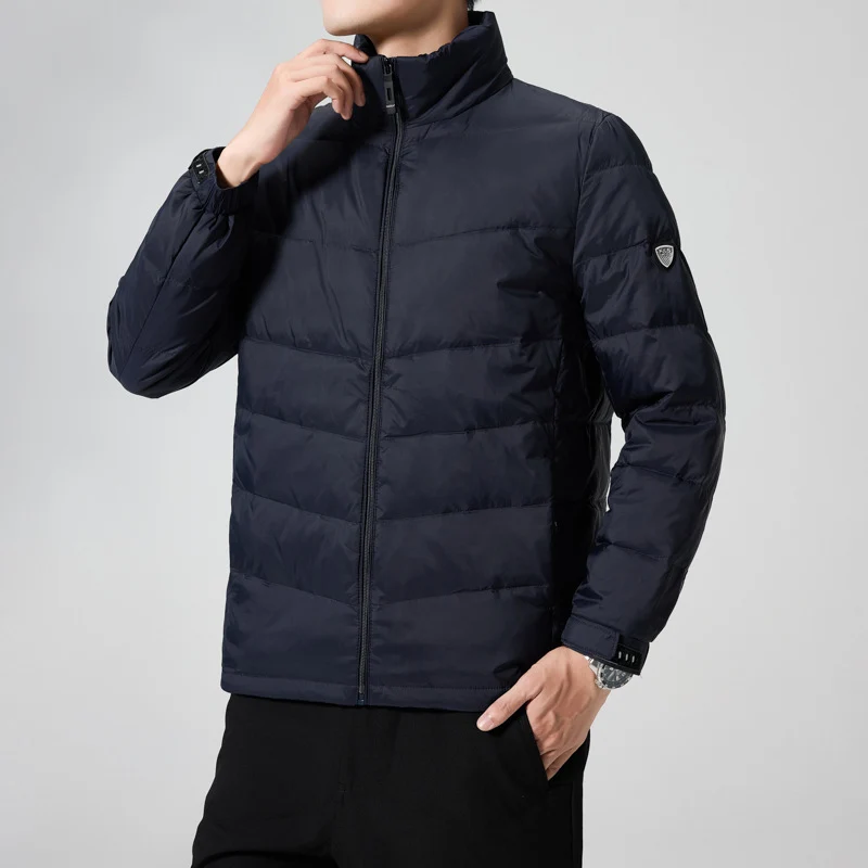 Herren Leichte gesteppte Thermojacke mit Stehkragen und winddichter Isolierung Drune