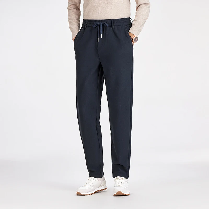 Herren Legere Jogginghose mit geradem Schnitt, elastischem Bund und umgeschlagenem Saum Drune