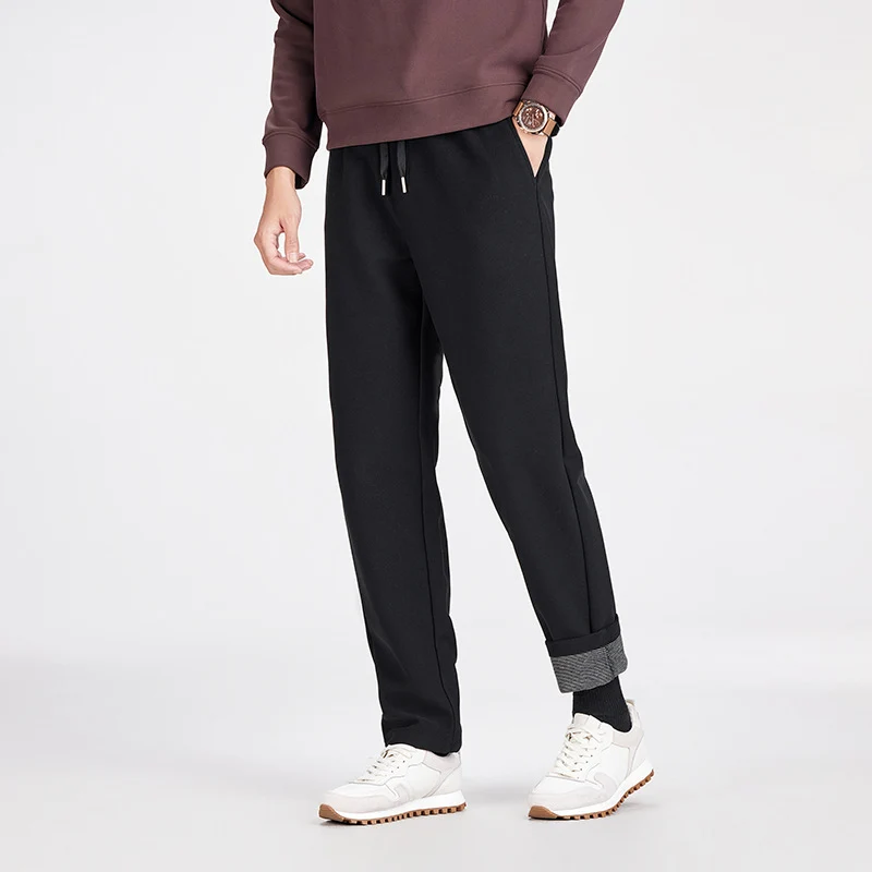 Herren Legere Jogginghose mit geradem Schnitt, elastischem Bund und umgeschlagenem Saum Drune
