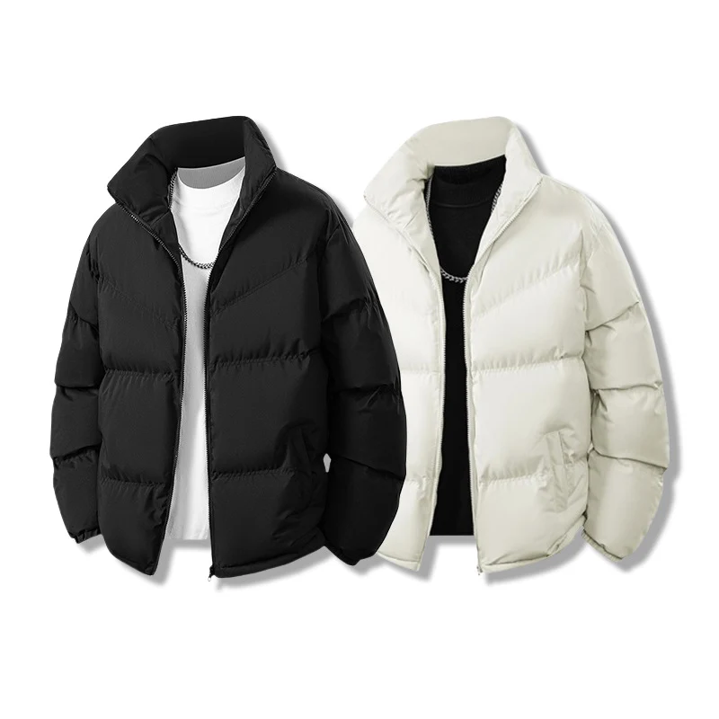 Herren Kurz gesteppte Thermo-Winterjacke mit hohem Stehkragen und winddichter Füllung Drune