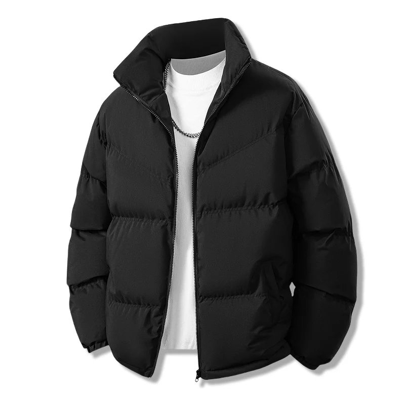 Herren Kurz gesteppte Thermo-Winterjacke mit hohem Stehkragen und winddichter Füllung Drune
