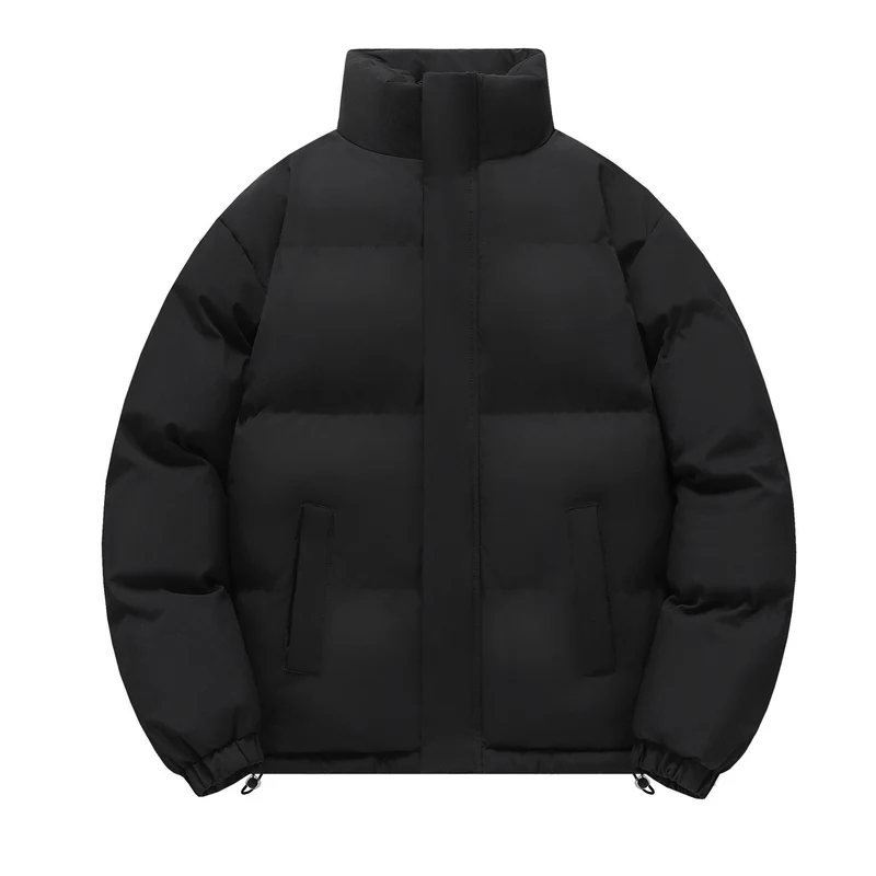 Herren Kurz geschnittene stark wattierte Steppjacke mit hohem Stehkragen und Kordelzugsaum Drune