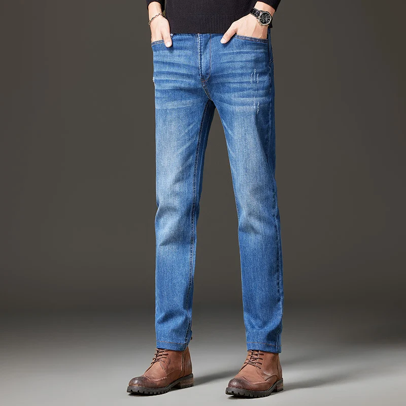 Herren Jeans im geraden Schnitt aus Stretch-Denim mit klassischem fünf‑Taschen‑Schnitt Drune
